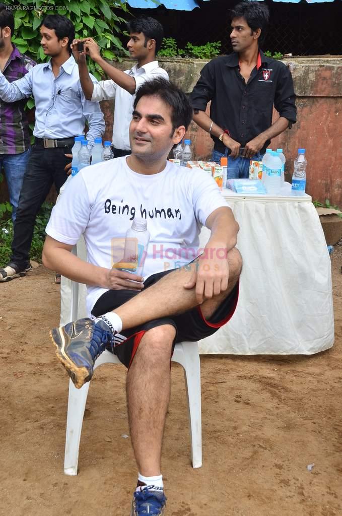 Arbaaz Khan at Men's Helath fridly soccer match with celeb dads and kids in Stanslauss School on 15th Aug 2011