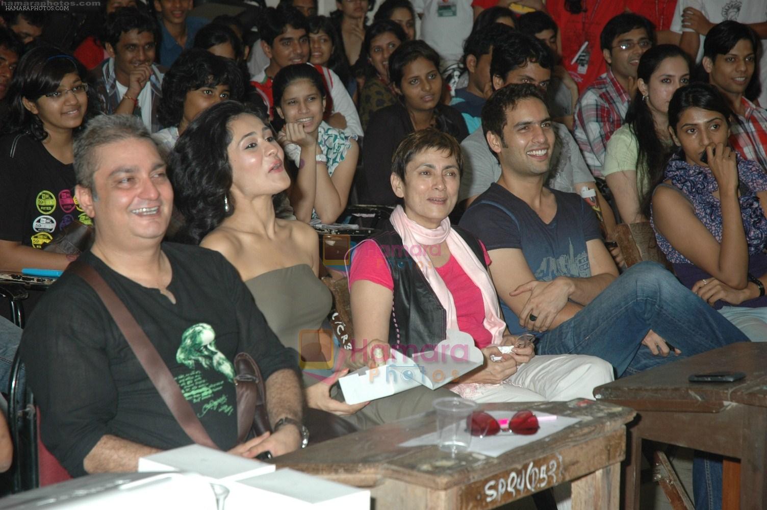 Deepa Sahi, Jagrat, Vinay Pathak, Sasha at the Malhar festival of Xavier's to promote their film Tere Mere Phere on 15th Aug 2011
