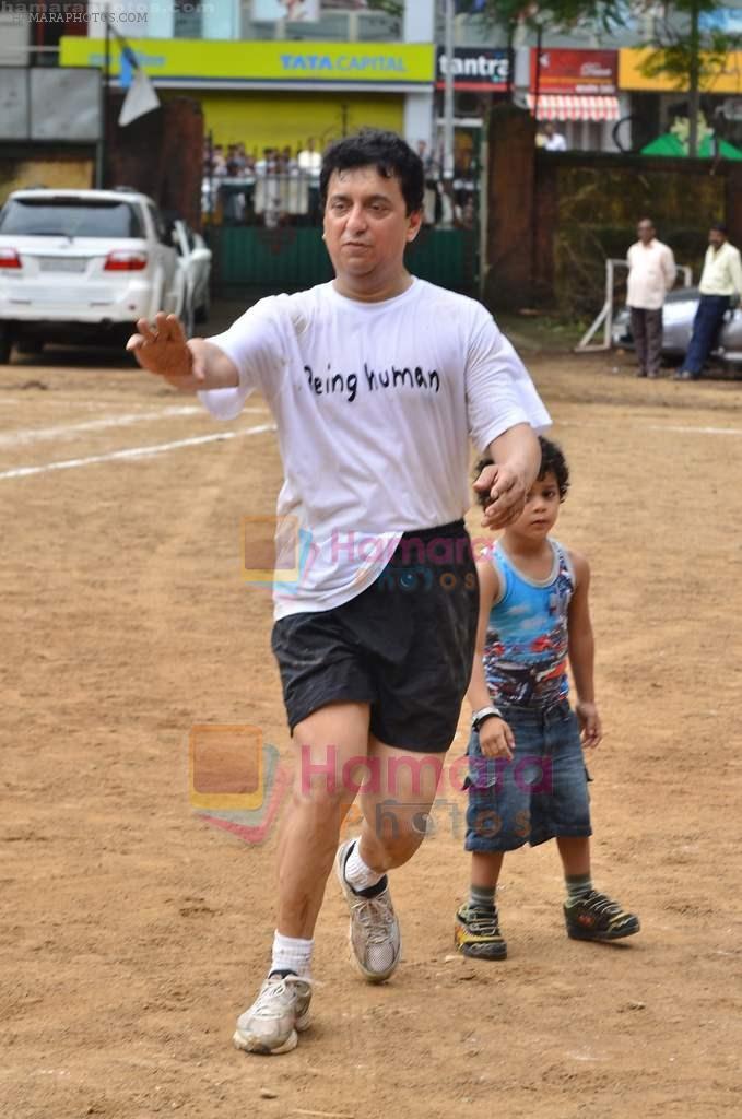 Sajid Nadiadwala at Men's Helath fridly soccer match with celeb dads and kids in Stanslauss School on 15th Aug 2011
