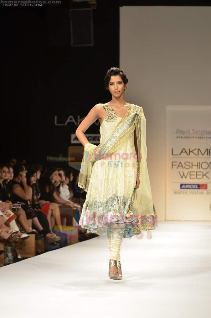 Model walks the ramp for Payal Singhal Show at Lakme Fashion Week 2011 Day 1 in Grand Hyatt, Mumbai on 17th Aug 2011