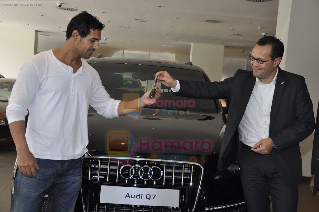 John Abraham gets his new Audi Q7 on 19th Aug 2011