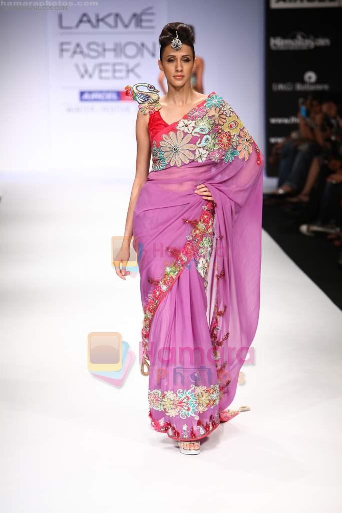 Model walks the ramp for Parvesh Jai Show at Lakme Fashion Week 2011 Day 2 in Grand Hyatt, Mumbai on 18th Aug 2011