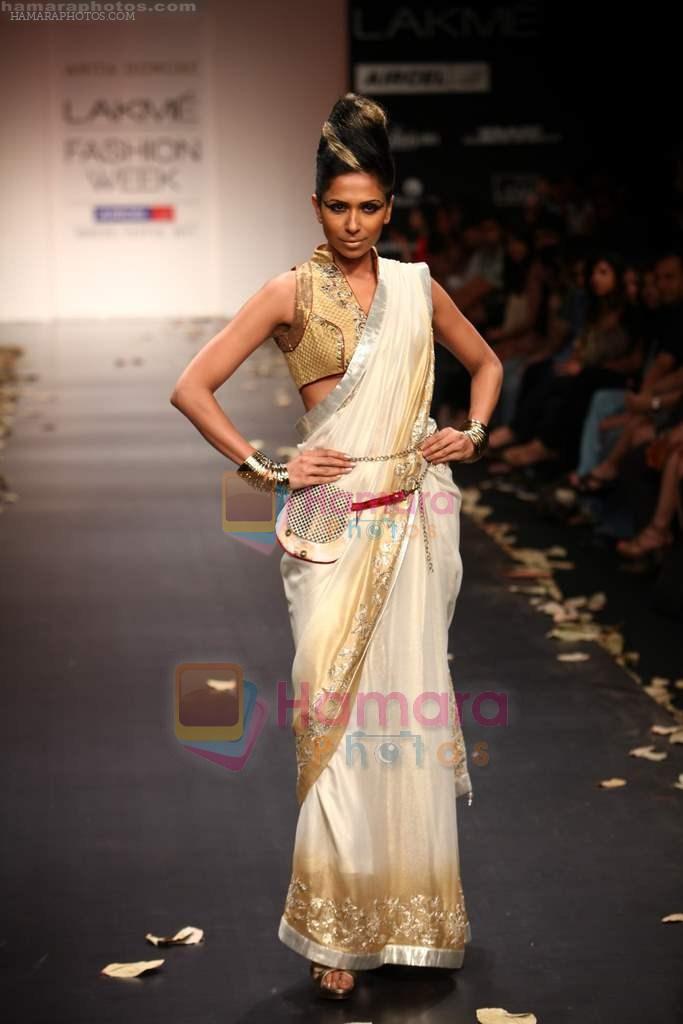 Model walks the ramp for Anita Dongre Show at Lakme Fashion Week 2011 Day 2 in Grand Hyatt, Mumbai on 18th Aug 2011