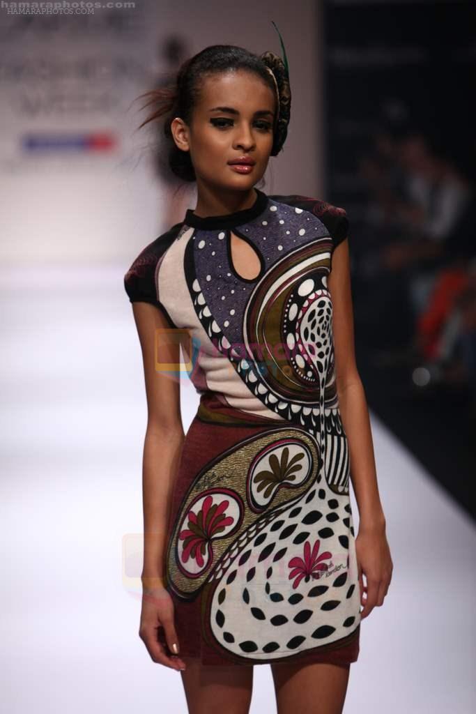 Model walks the ramp for Pam and Arch London Show at Lakme Fashion Week 2011 Day 4 in Grand Hyatt, Mumbai on 20th Aug 2011