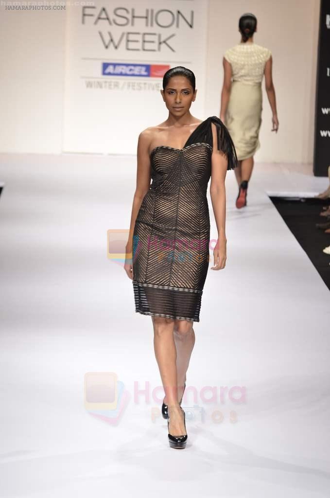 Model walks the ramp for Soup by Sougat Paul Show at Lakme Fashion Week 2011 Day 5 in Grand Hyatt, Mumbai on 21st Aug 2011