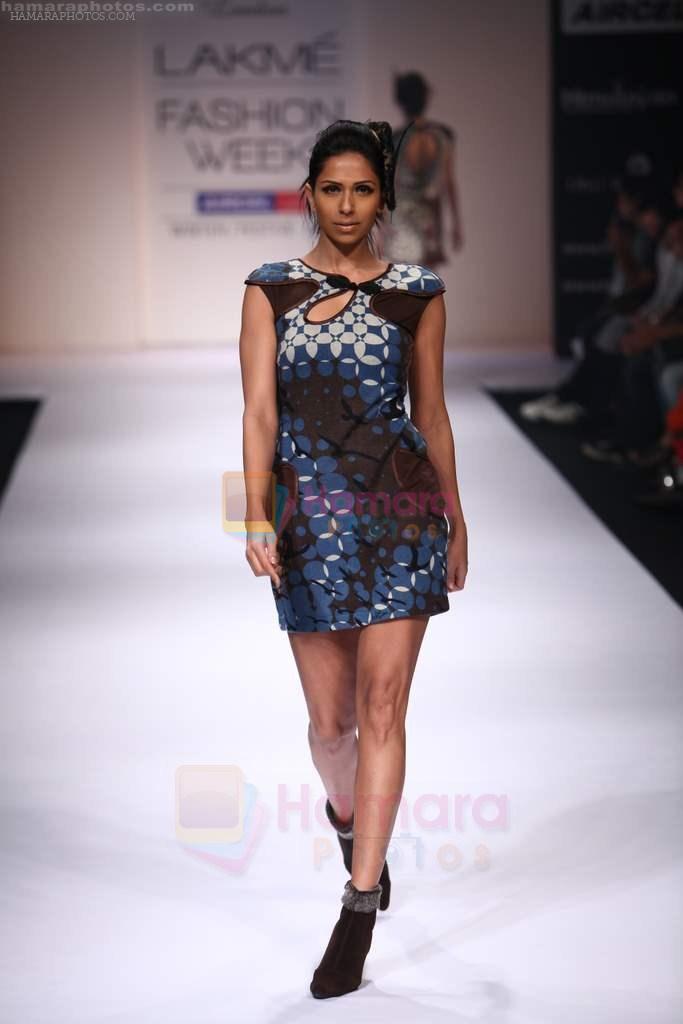Model walks the ramp for Pam and Arch London Show at Lakme Fashion Week 2011 Day 4 in Grand Hyatt, Mumbai on 20th Aug 2011