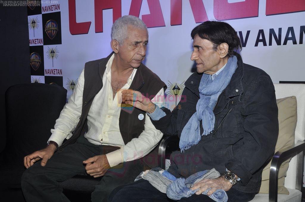 Naseruddin Shah, Dev Anand at Chargesheet first look launch in Novotel, Juhu, Mumbai on 24th Aug 2011