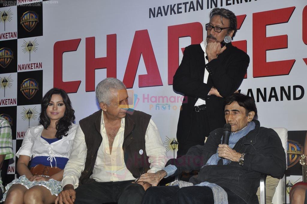 Naseruddin Shah, Dev Anand, Jackie Shroff at Chargesheet first look launch in Novotel, Juhu, Mumbai on 24th Aug 2011