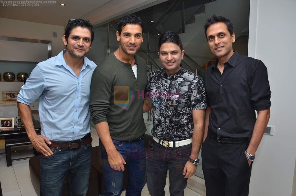 John Abraham, Bhushan Kumar at Ekta and Sanjay Gupta's private dinner for Strings and other musicians in Juhu, Mumbai on 25th Aug 2011