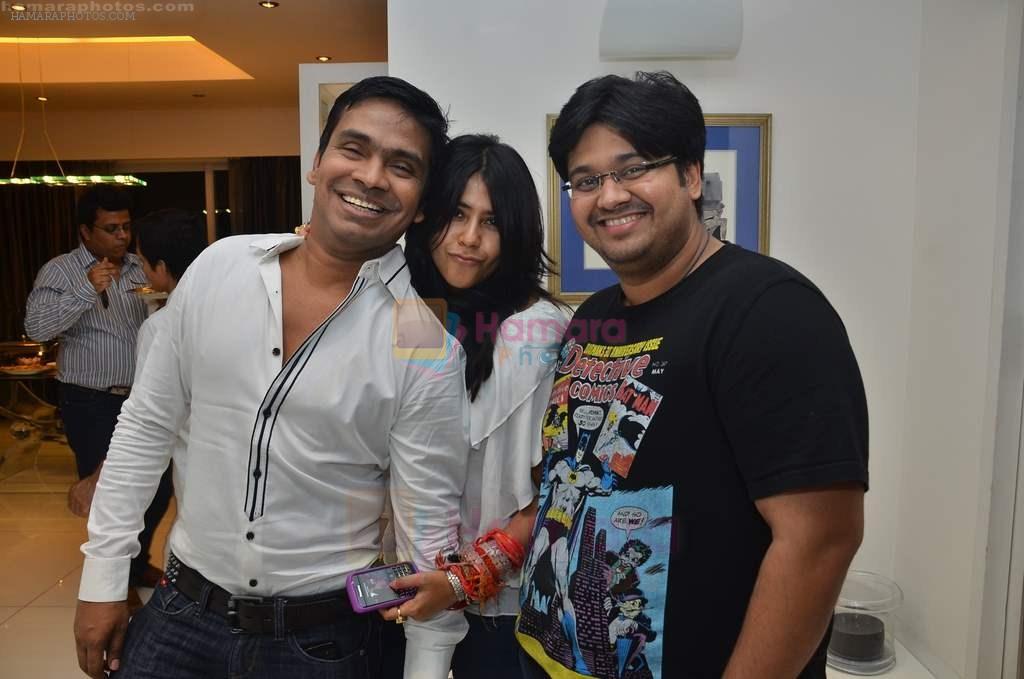 Ekta Kapoor at Ekta and Sanjay Gupta's private dinner for Strings and other musicians in Juhu, Mumbai on 25th Aug 2011
