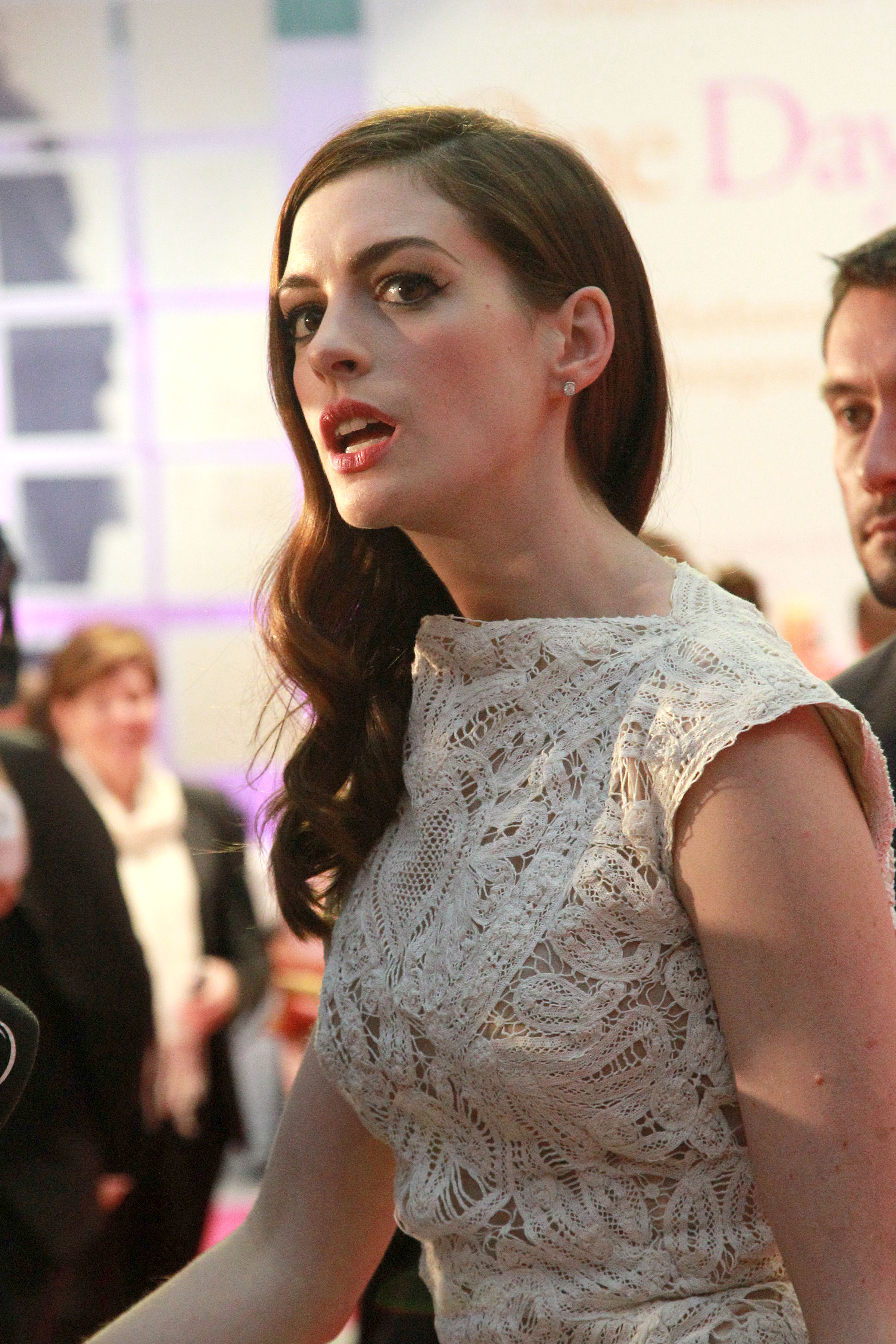 Anne Hathaway attends the One Day European Premiere at Vue Cinema, Westfield Shopping Centre on 23rd August 2011