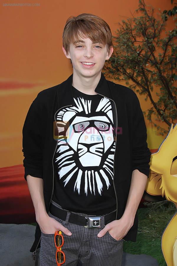 Dylan Riley Snyder attends the World Premiere of movie The Lion King 3D at the El Capitan Theater on 27th August 2011