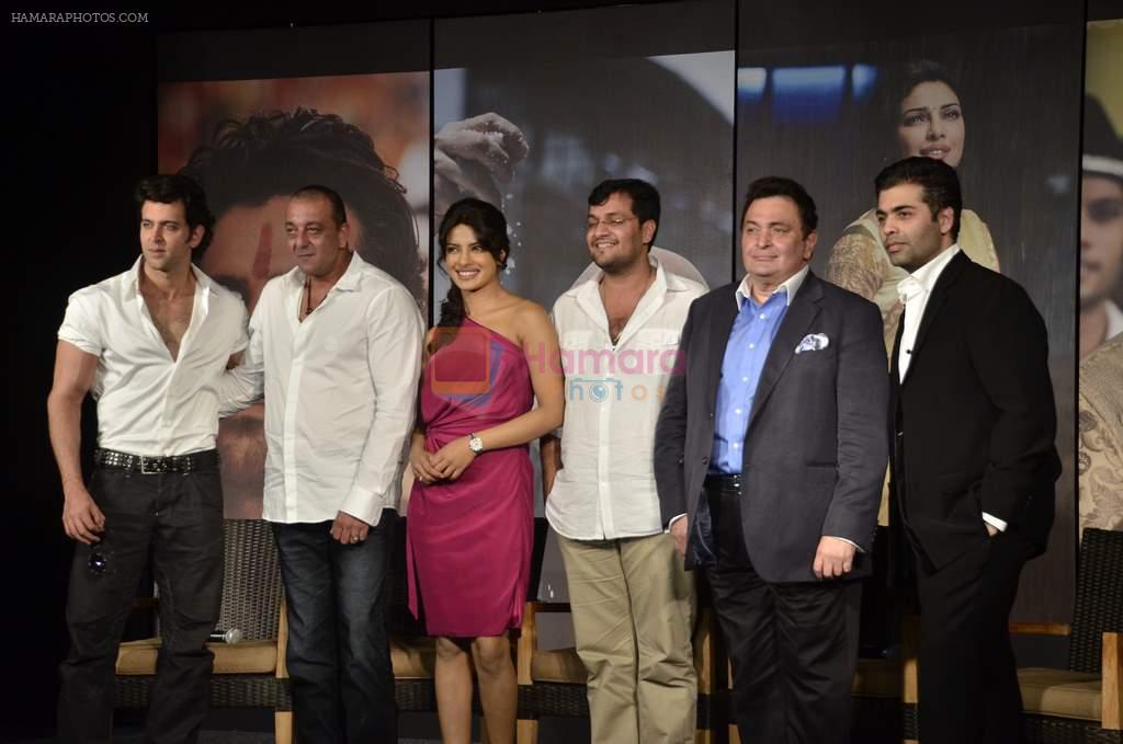 Priyanka Chopra, Hrithik Roshan, Sanjay Dutt, Rishi Kapoor, Karan Johar at Agneepath first look in J W Marriott on 29th Aug 2011