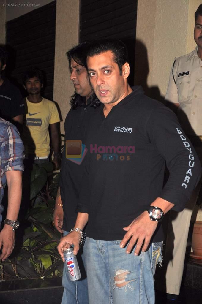 Salman Khan at special screening of Bodyguard in Pixion, Bandra, Mumbai on 29th Aug 2011