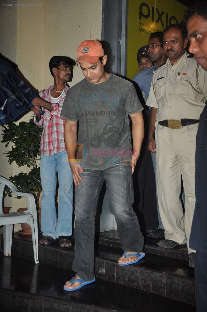 Aamir Khan at special screening of Bodyguard in Pixion, Bandra, Mumbai on 29th Aug 2011