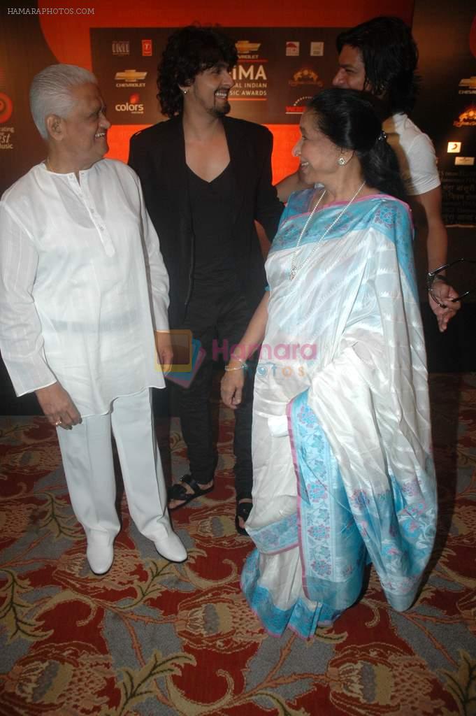 Asha Bhosle, Sonu Nigam, Pyarelal, Shaan at the Chevrolet GIMA Awards 2011 Voting Meet in Mumbai on 30th Aug 2011
