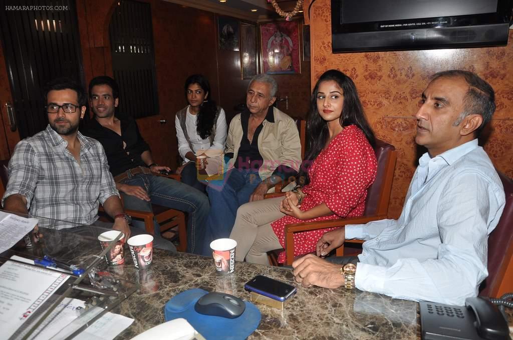 Ekta Kapoor, Tusshar Kapoor, Vidya Balan, Emraan Hashmi, Naseruddin Shah at Dirty picture film first look in Bandra, Mumbai on 30th Aug 2011