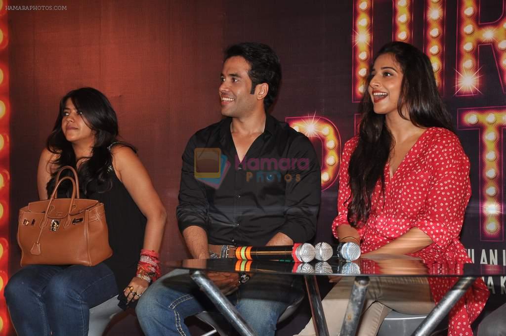 Ekta Kapoor, Tusshar Kapoor, Vidya Balan at Dirty picture film first look in Bandra, Mumbai on 30th Aug 2011