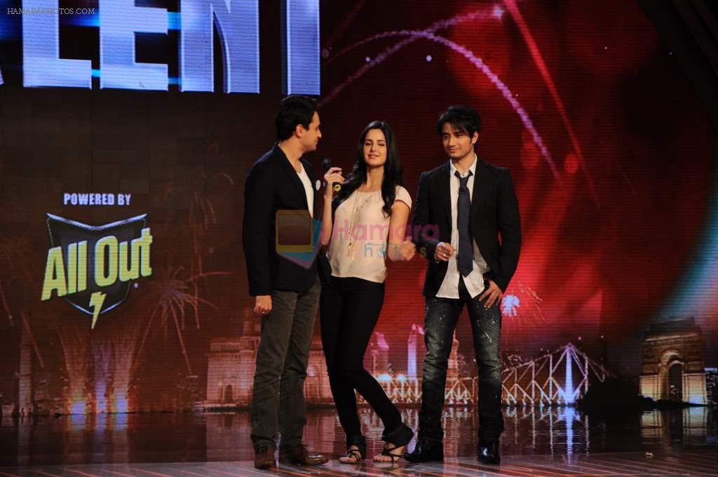 Katrina Kaif, Imran Khan, Ali Zafar on the sets of India's Got Talent in Mumbai on 3rd Sept 2011