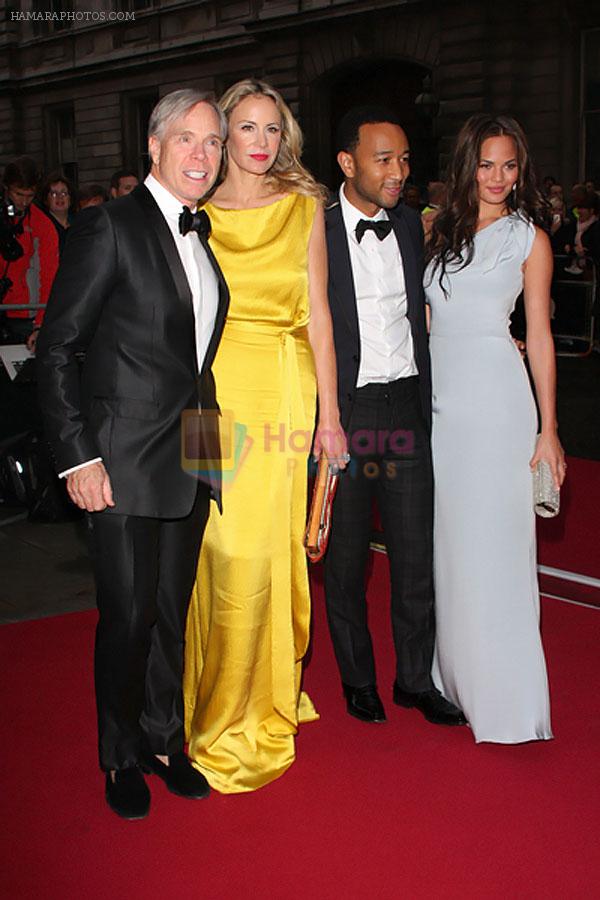 Tommy Hilfiger, Dee Hilfiger, Chrissy Teigen and John Legend attends the GQ Men of the Year Awards 2011 in Royal Opera House on September 06, 2011