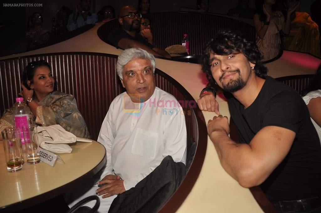 Sonu Nigam, Javed Akhtar at the Audio release of Love Breakups Zindagi in Blue Frog on 8th Sept 2011