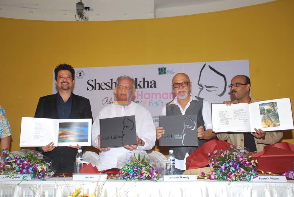 Anil Kapoor, Gulzar, Pritish Nandy at Shesh Lekha art event in NGMA on 10th Sept 2011
