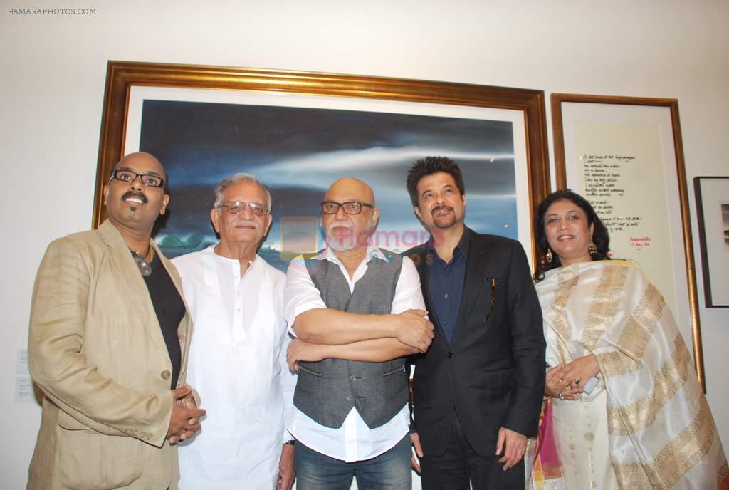 Anil Kapoor, Gulzar, Pritish Nandy at Shesh Lekha art event in NGMA on 10th Sept 2011