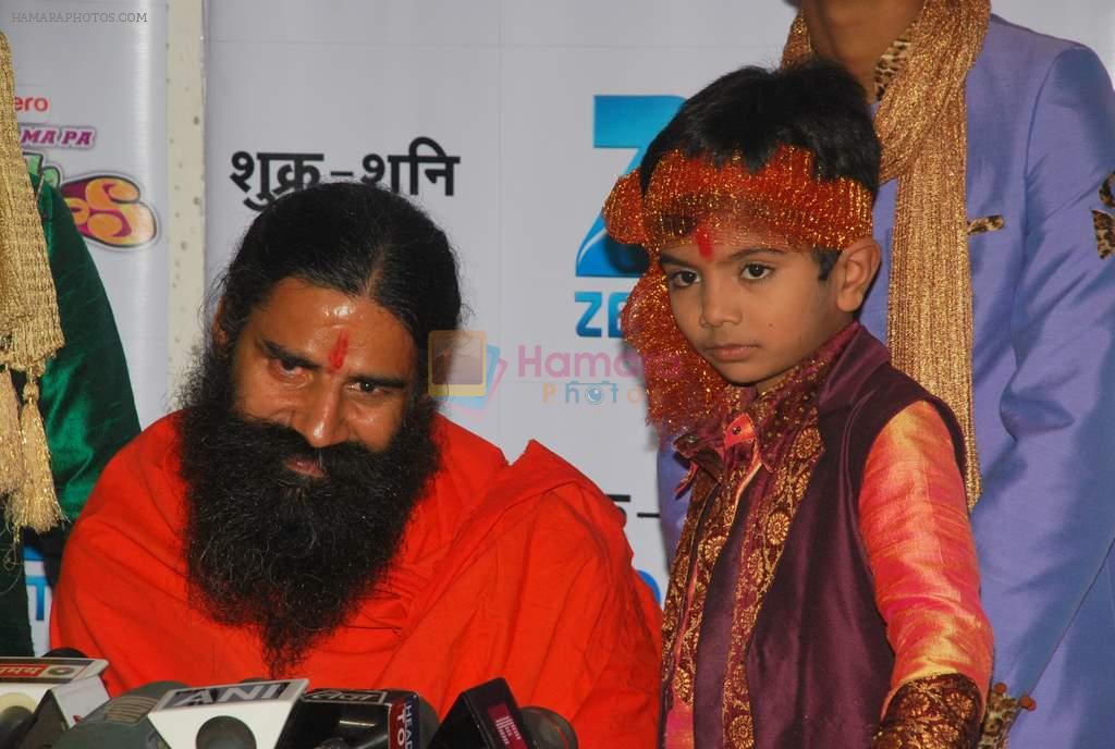 Baba Ramdev on the sets of Saregama Lil Champs in Famous on 12th Sept 2011