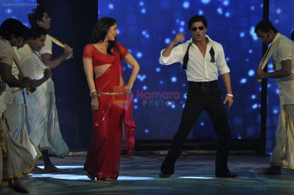 Kareena Kapoor, Shahrukh Khan at the audio release of Ra.One in Filmcity, Mumbai on 12th Sept 2011