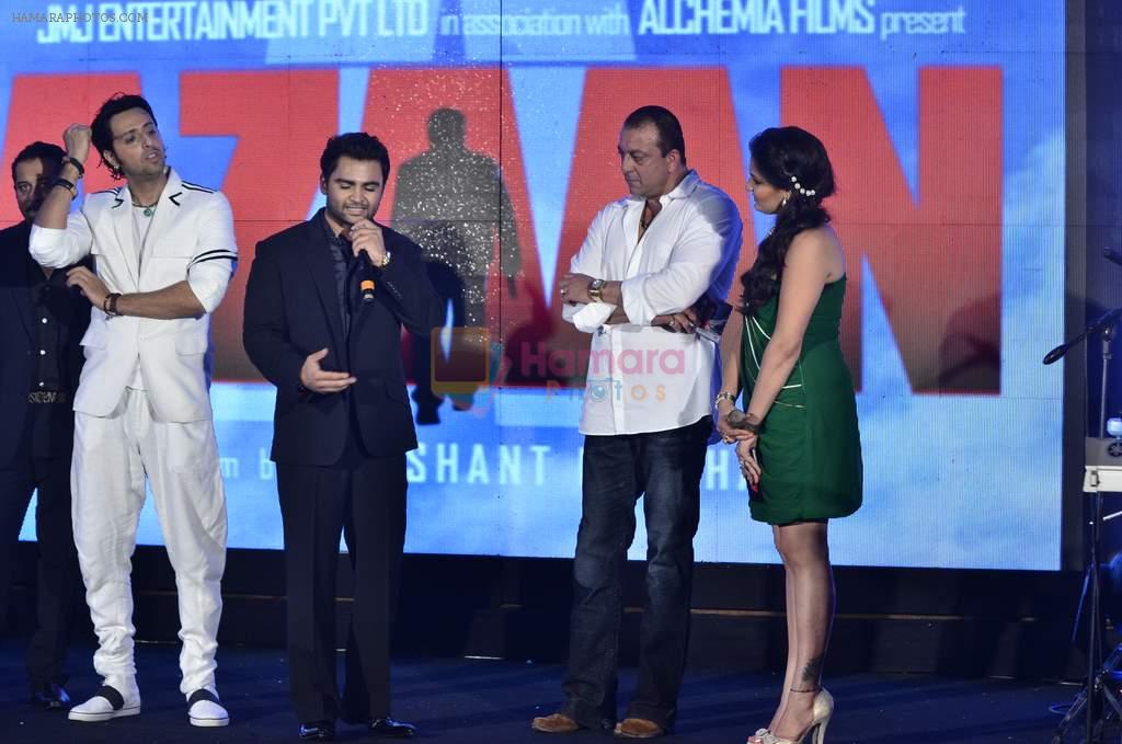 Prashant Chadha, Sachiin Joshi, Sanjay Dutt, Salim Merchant at the Audio release of Aazaan in Sahara Star on 13th Sept 2011