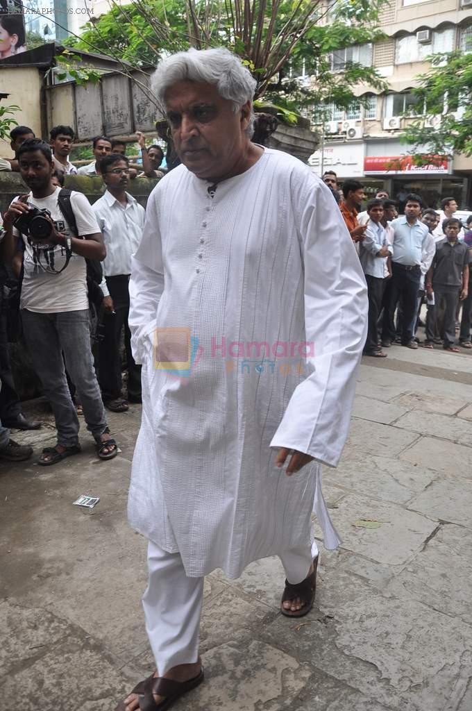 Javed Akhtar at the farewell to photogrpaher Gautam Rajadhyaksha in Mumbai on 13th Sept 2011