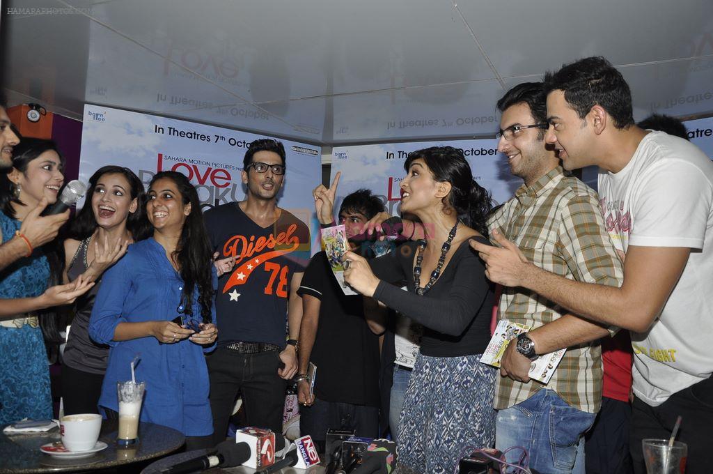 Sahil Sangha, Satyadeep Mishra, Umang, Cyrus Sahukar launch _Love Breakups Zindagi_ coffee at Cafe Coffee Day in Bandra, Mumbai on 13th Sept 2011