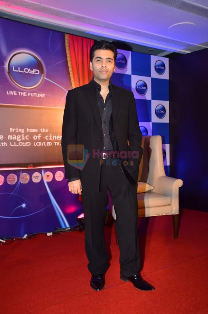 Karan Johar announced as the brand ambassador of LLoyd LED in Hilton on 16th Sept 2011