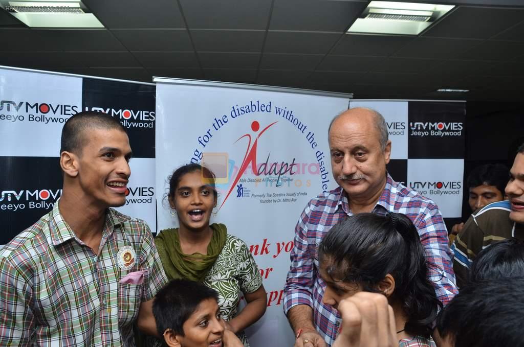 Anupam Kher at the screening of Havai Dada for kids of ADAPT (Able Disable All People together) in Spastics Society, Bandra on 17th Sept 2011