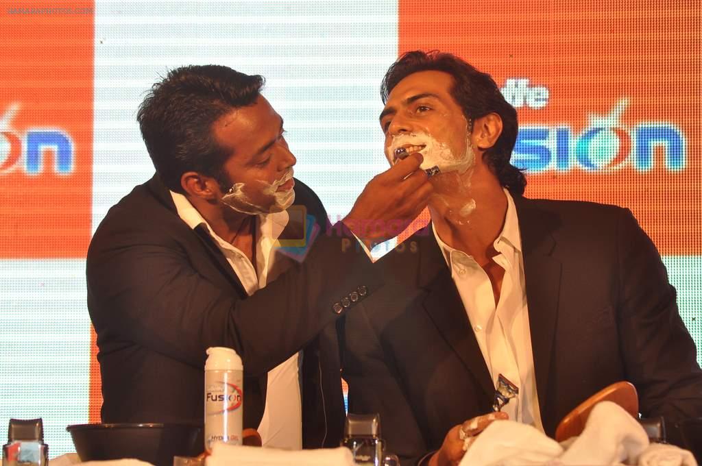 Leander Paes, Arjun Rampal grace the Gillette Fusion launch at the Taj Hotel