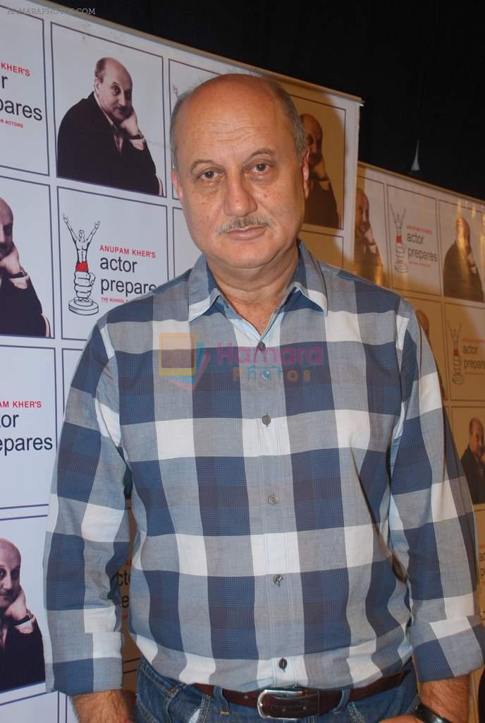 Anupam Kher promotes Speedy Singh movie at Actor prepares Studio in Santacruz, Mumbai on 22nd Sept 2011