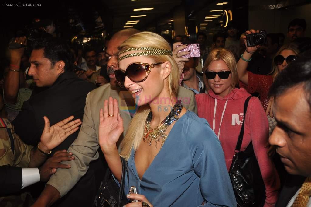 Paris Hilton arrives in India at International Airport, Mumbai on 24th Sept 2011