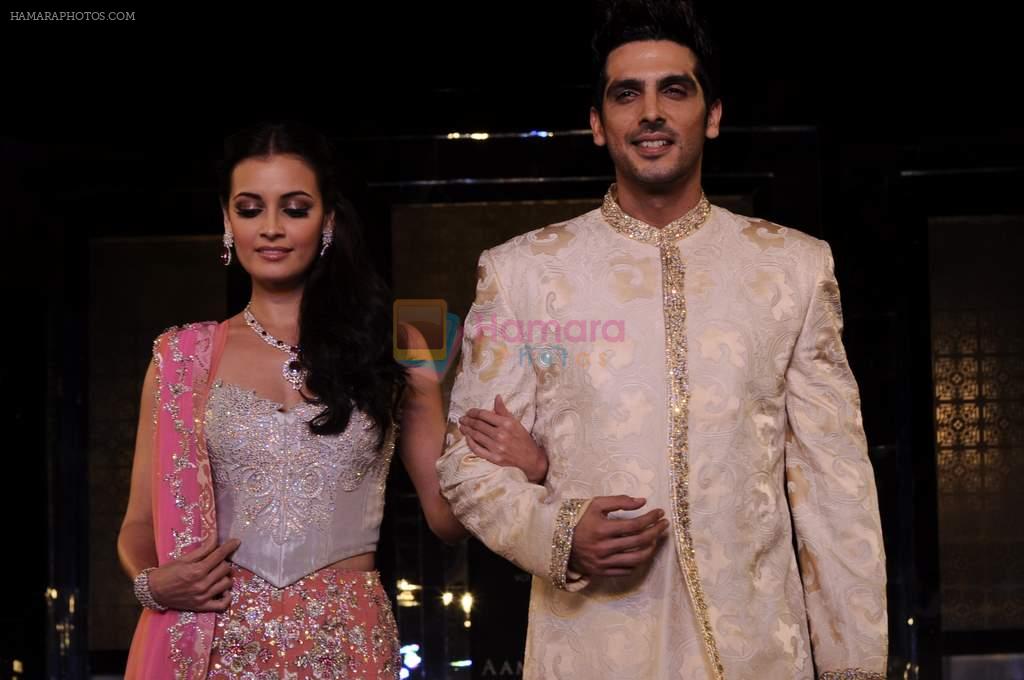 Dia Mirza, Zayed Khan walk the ramp for Adarsh Gill Show at Amby Valley India Bridal Week day 2 on 24th Sept 2011