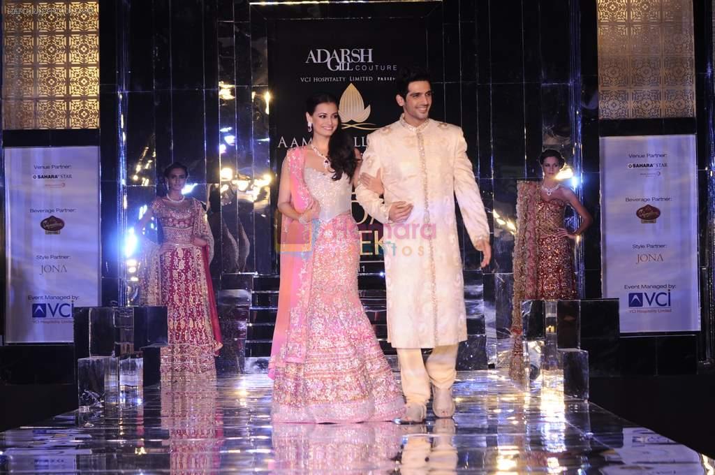 Dia Mirza, Zayed Khan walk the ramp for Adarsh Gill Show at Amby Valley India Bridal Week day 2 on 24th Sept 2011