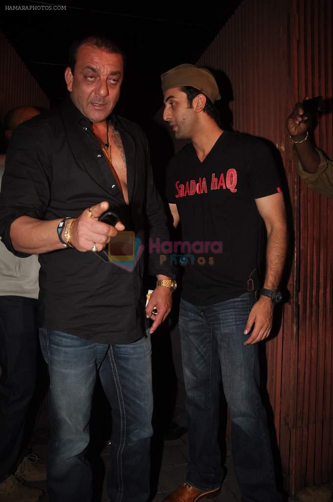 Ranbir Kapoor, Sanjay Dutt at Ranbir Kapoor's bday and Rockstar bash in Aurus on 27th Sept 2011