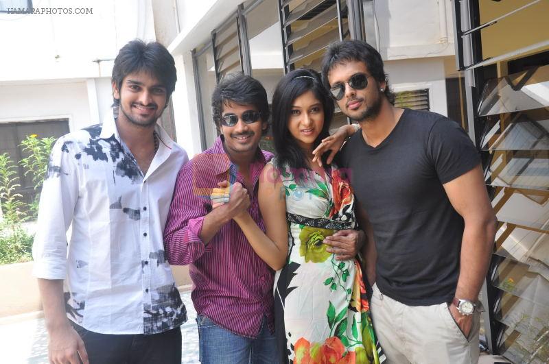 Naga Shaurya, Adarsh Balakrishna, Surya Teja, Sarika Affan in Cricket Girls and Beer Press Meet on 26th September 2011