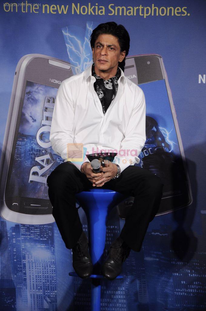 Shahrukh Khan unveils the new Nokia Symbian mobile in Trident, Mumbai on 28th Sept 2011