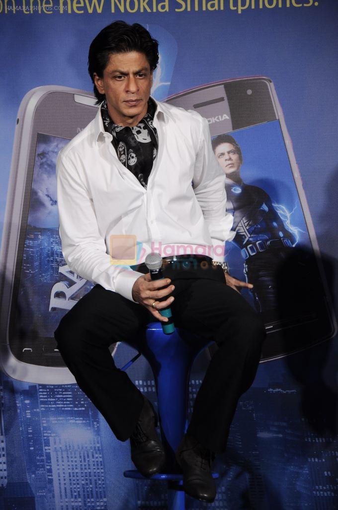 Shahrukh Khan unveils the new Nokia Symbian mobile in Trident, Mumbai on 28th Sept 2011