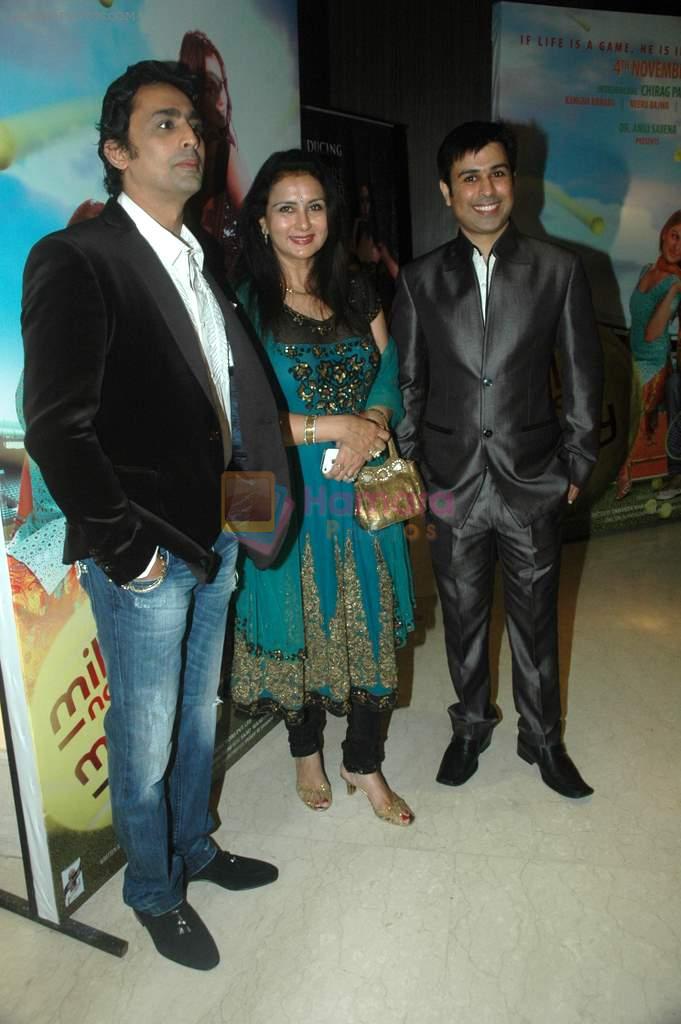 Poonam Dhillon, Anuj Saxena at the audio release of the film Miley Naa Miley Hum in Novotel on 28th Sept 2011