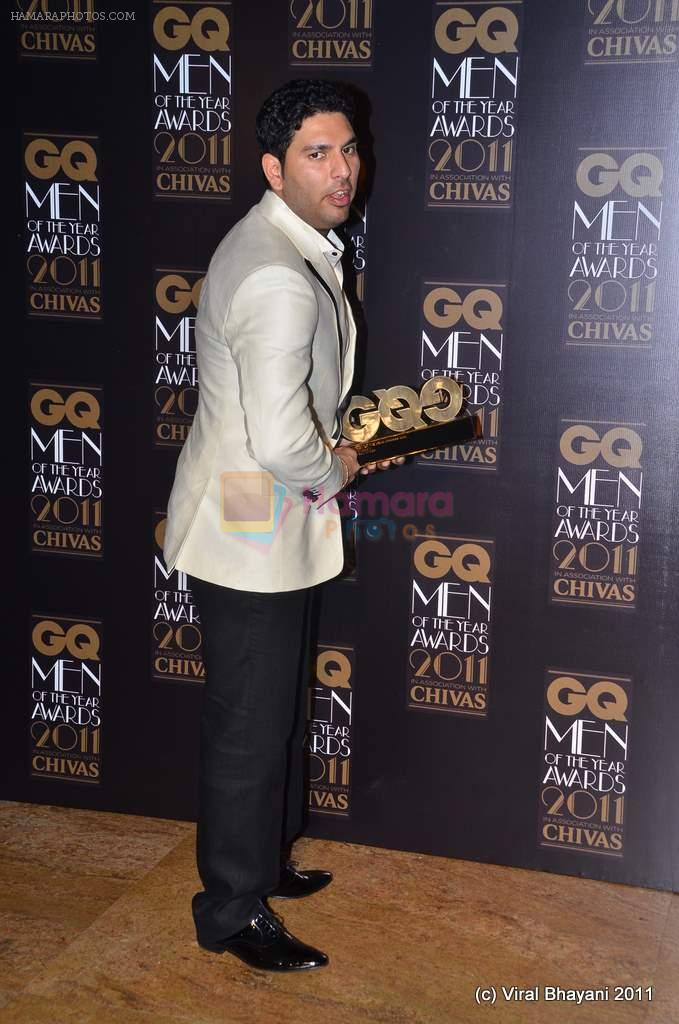 Yuvraj Singh at the GQ Men Of The Year Awards 2011 in Grand Hyatt, Mumbai on 29th Sept 2011