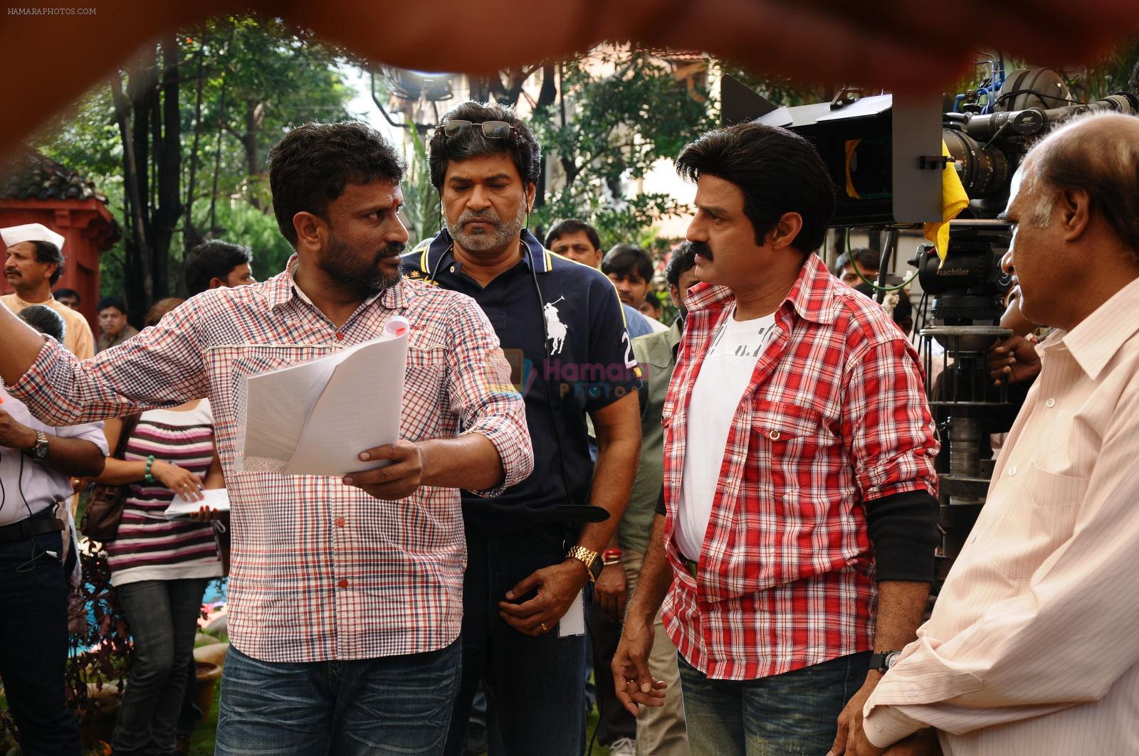 Nandamuri Balakrishna in Adhinayakudu Movie On Sets