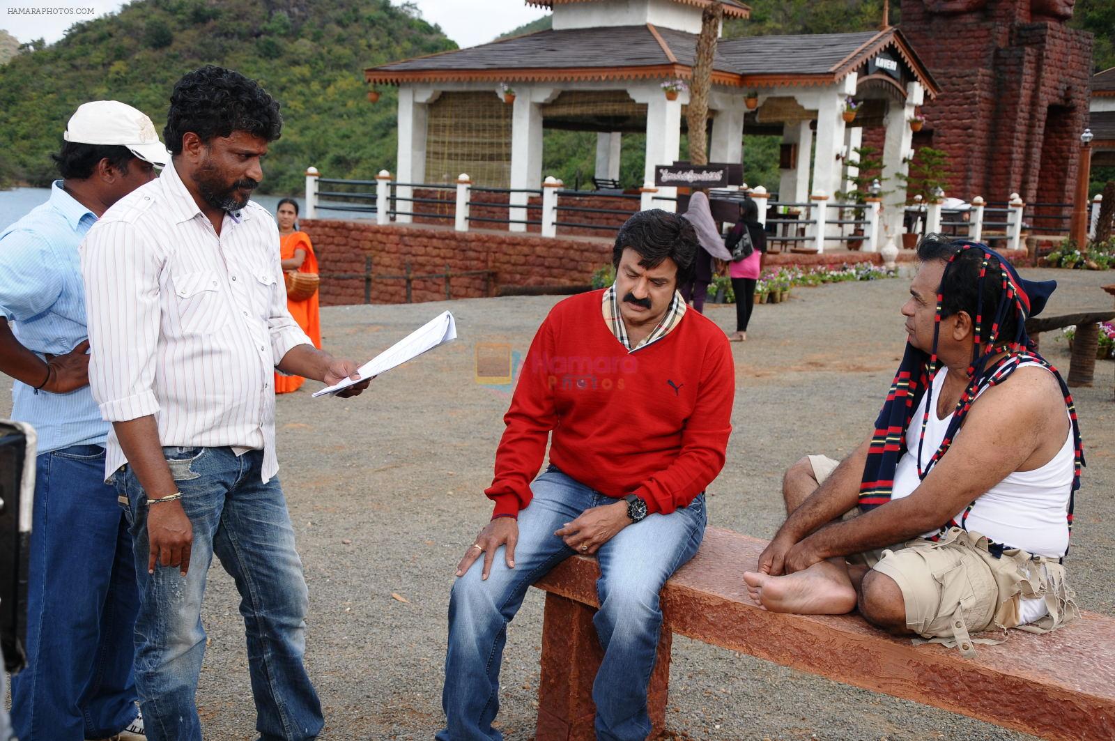 Nandamuri Balakrishna in Adhinayakudu Movie On Sets