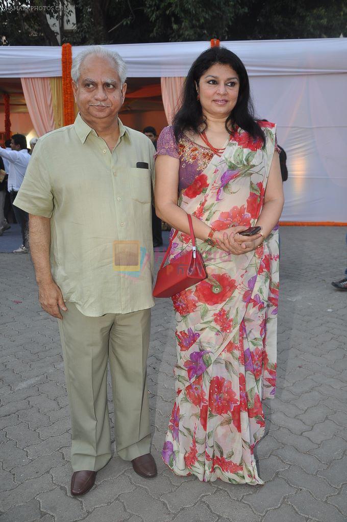 Ramesh Sippy, Kiran Juneja at the launch of the Hanuman Chalisa album in Mehboob Studio on 9th Oct 2011