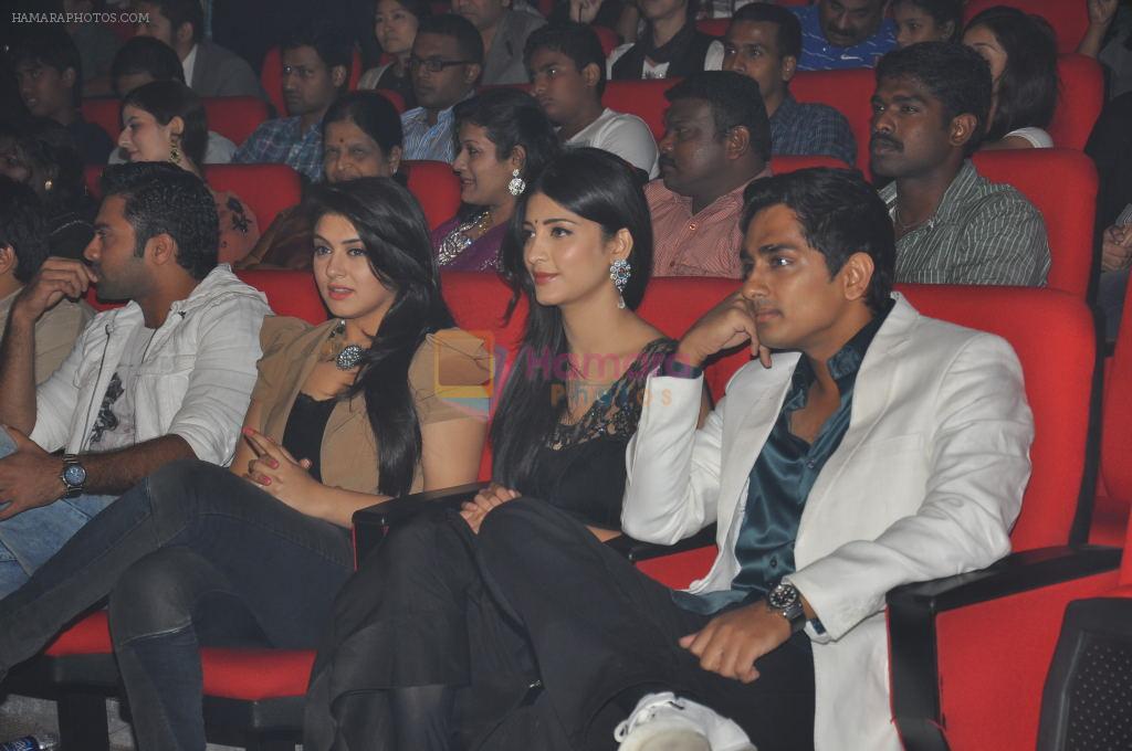 Hansika Motwani, Shruti Hassan, Siddharth Narayan, Navdeep attend Oh My Friend Audio Launch on 14th October 2011