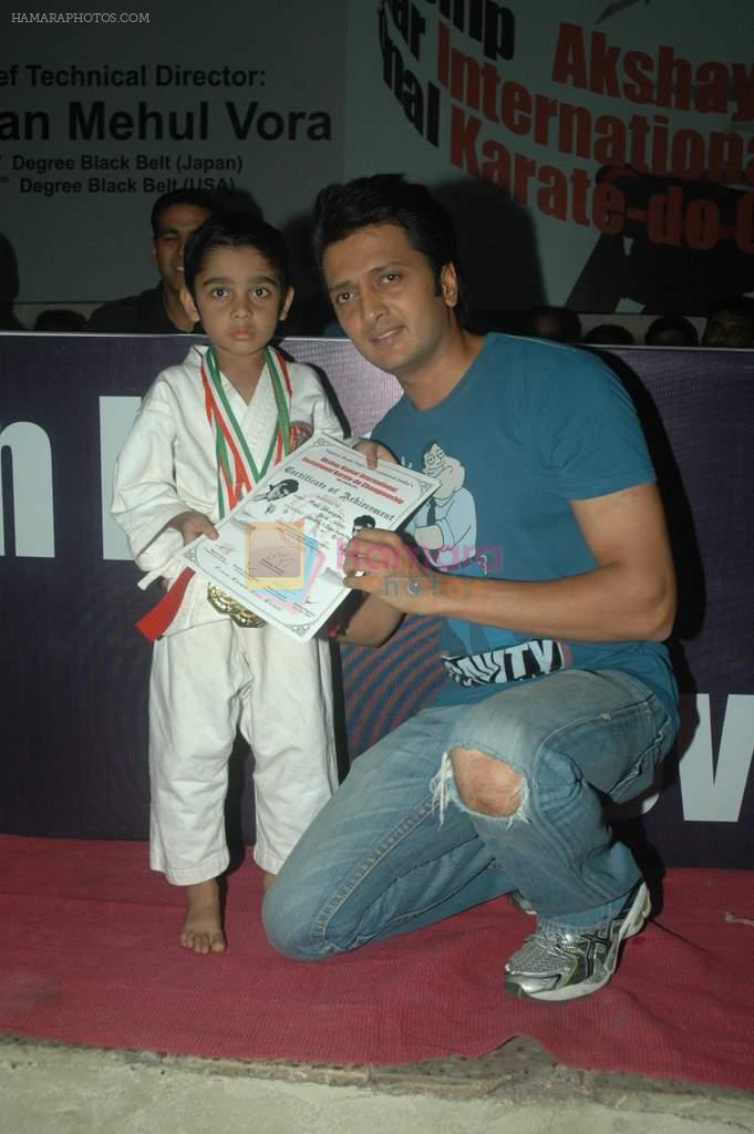 Ritesh Deshmukh at Karate event in Andheri Sports Complex on 22nd Oct 2011